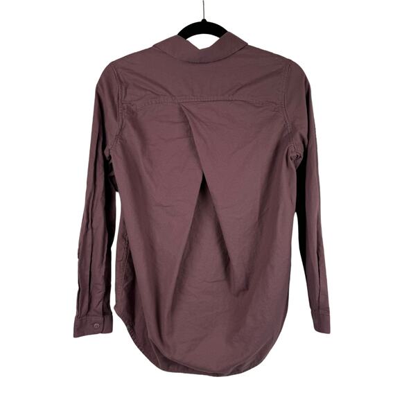 Lululemon Antique Bark/Purple Full Day Ahead Button Down Flannel Shirt - 4 - Picture 3 of 4